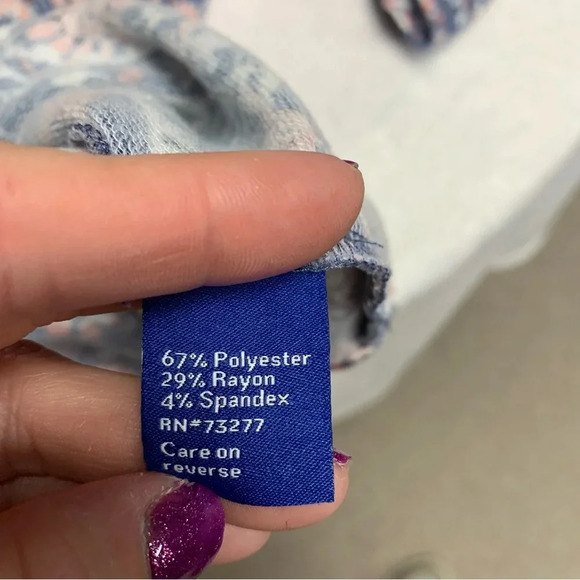 Apt 9 blue paisley dress size small A line pattern with pockets - Picture 6 of 7